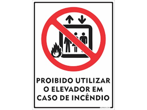P4- Proibido utilizar o elevador em caso de incêndio